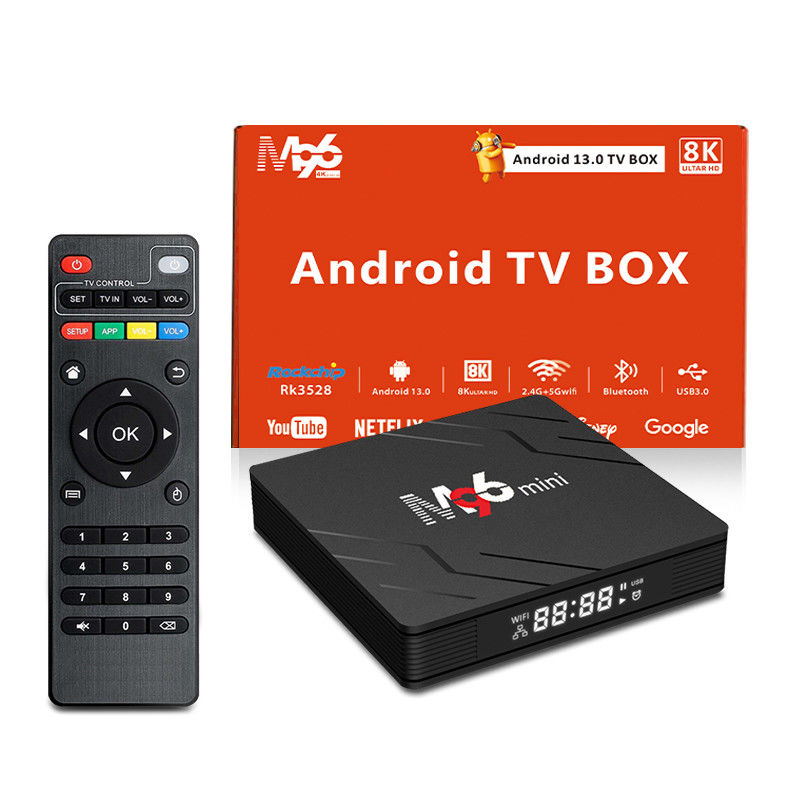 耐久型スマートテレビボックス M96 ミニ H.265 4K 75fps 10ビット 2.4G 5G BT5.0WIFI6