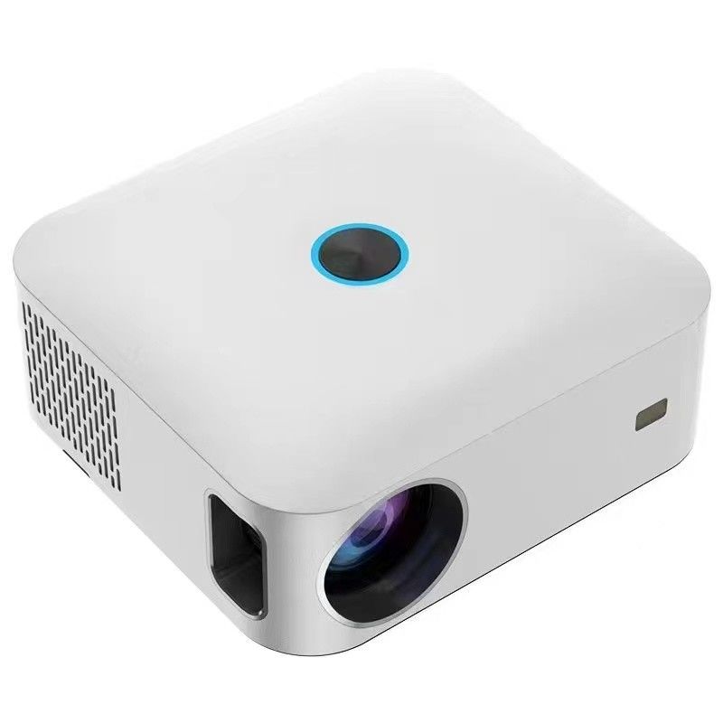 耐久性200Wポータブルスマートプロジェクター5.0インチ液晶ディスプレイ,軽量ホームシネマミニプロジェクター