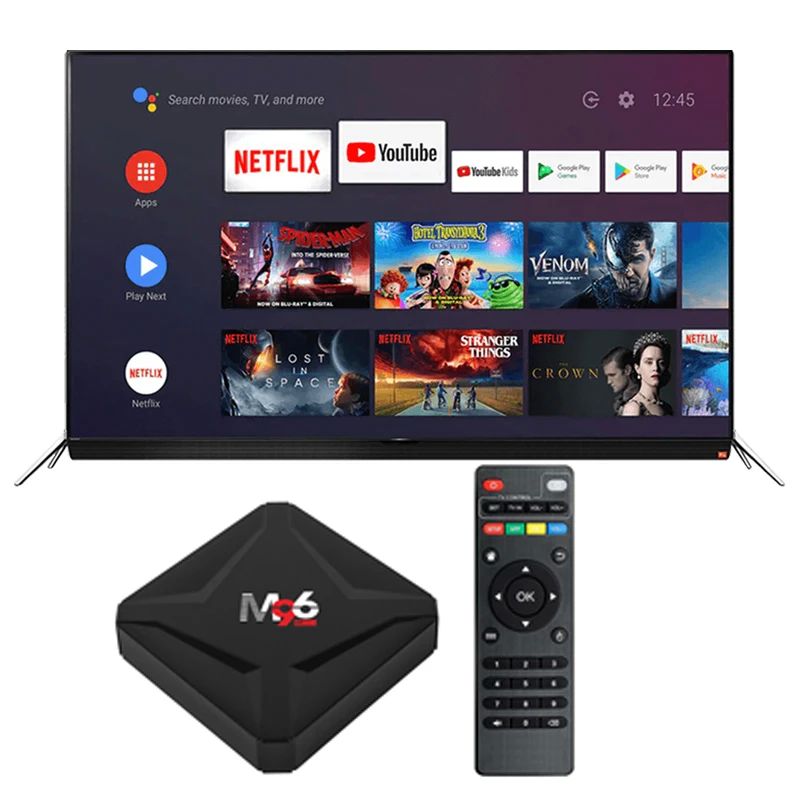 10ビットスマートテレビボックス M96 Mini H.265 4K 75fps ビデオデコーダー 4GB DDR4 RAM