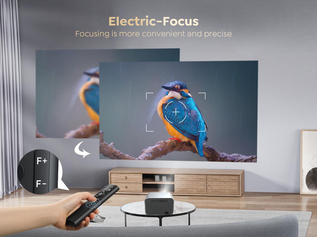 Android 9.0 新製品 エレクトリックフォーカス LED+LCD HDMI プロジェクター 200 ルメン