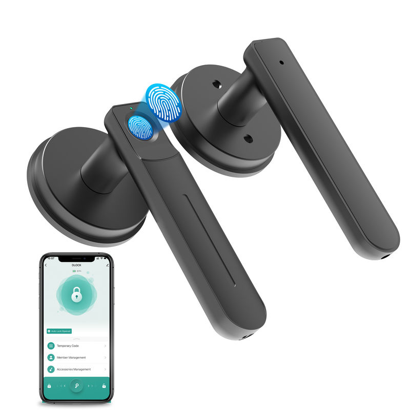 アプリ機能 スマート指紋ドアロック ハンドル付きキーレスドアロック 寝室/オフィス用ルームドアロック