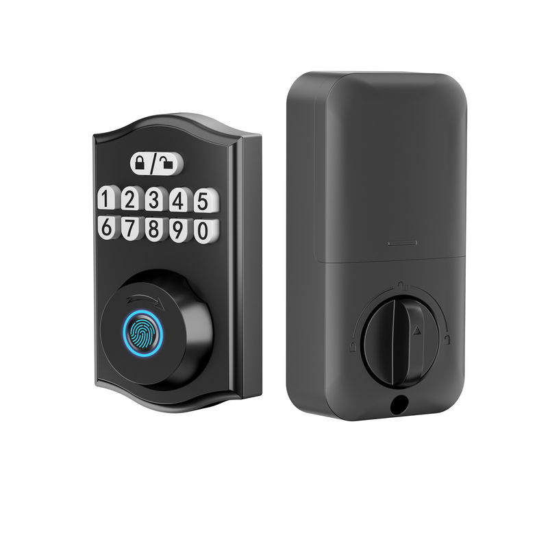 スマートドアロック,キーレスエントリードアロック,指紋ドアロック 2つのキー付きキーボードデッドボルト,フロントドアのためのスマートロック